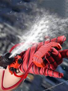 1 set muñeca lanzacohetes manual prensa explosión Pistola de agua usable Guantes jugando agua Juguete - Rojo - Ver 1