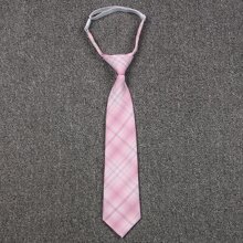 1入組粉色制服蝴蝶結jk格紋蝴蝶結學生領帶 - 粉色 - 查看 5