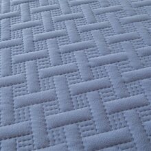 1pc Plain Checked Thickened Knitted Velvet Soybean Filler Mattress Cover (single) With Stretchable 30cm/12in Deep Pocket, Soft Ultrafine Fiber Filling, Removable Anti-wrinkle Static Cover