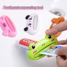 1入家用手動牙膏擠壓器,創意卡通圖案擠壓器,適用於牙膏和化妝品 - 黃色小貓 - 查看 1