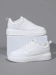 Men's Casual Breathable Skateboarding Shoes - White - View 3