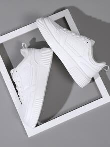 Men's Casual Breathable Skateboarding Shoes - White - View 4