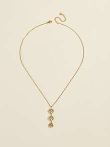 1pc Luxury Creative Stainless Steel Three Trees Pendant Necklace - Yellow Gold - View 3