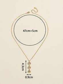 1pc Luxury Creative Stainless Steel Three Trees Pendant Necklace - Yellow Gold - View 4