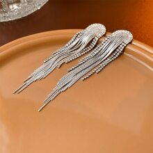 1雙精美&極簡風格流蘇耳墜,時尚&獨特設計,多用途&高端耳朵配件,合適的適用於派對,婚禮,商業禮物