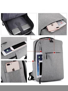 Mochila Funcional Mochila Para Oficina Bolsa para Escuela Mochila Con Entrada Usb