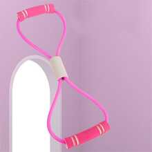 1pc Eight-shaped Resistance Band For Shoulder Stretch And Chest Expansion, Home Exercise - Pink - View 5