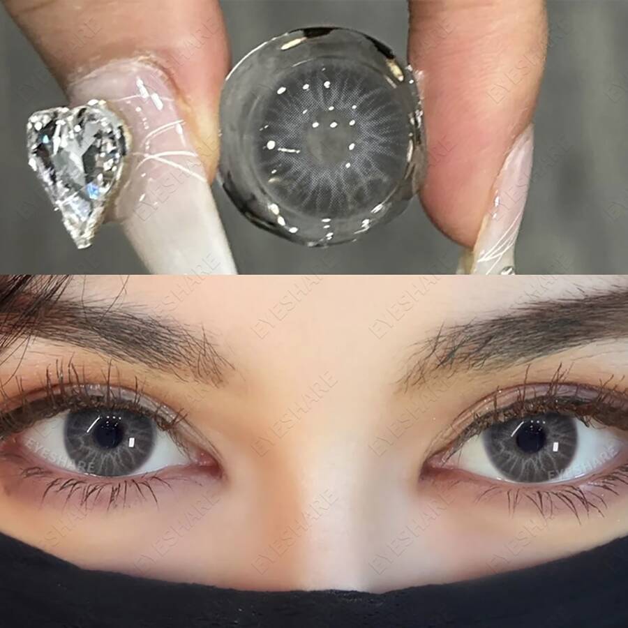 1對彩色接觸使用 - 灰色 - 查看 1