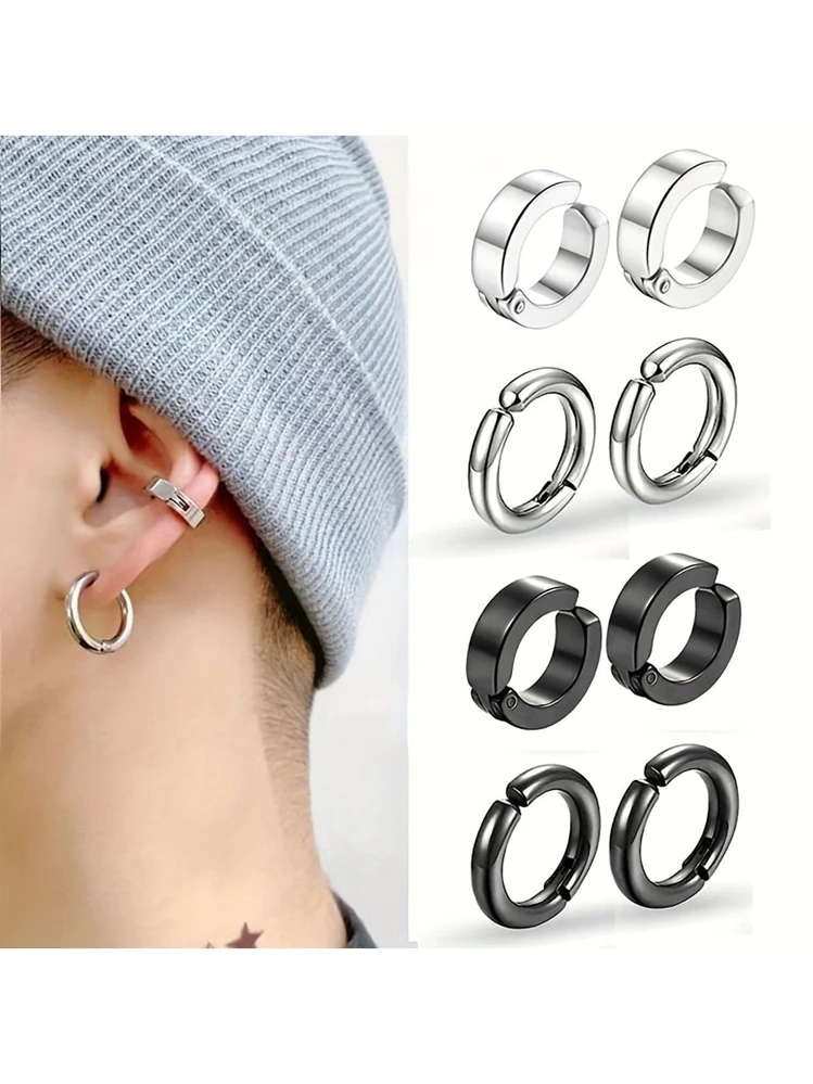 SUNIBI Orecchini a clip per orecchio in acciaio inossidabile Donne Piercing finti Polsino per orecchio color oro Orecchino per cartilagine senza gioielli di perforazione  36