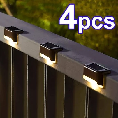 4/12 đèn hàng rào năng lượng mặt trời, đèn cầu thang, đèn bậc, đèn tường ngoài trời chống nước IP44, dùng cho bàn đạp ngoài trời, lối đi, sân, cầu thang, hàng rào, lan can, đèn LED năng lượng mặt trời ngoài trời, đèn trang trí, đèn năng lượng mặt trời, đèn trang trí ngoài trời, thiết kế đèn treo ngoài trời năng lượng mặt trời, đèn năng lượng mặt trời kim loại cổ điển, bàn vườn, sân, lối đi, quà tặng ngày lễ năm mới