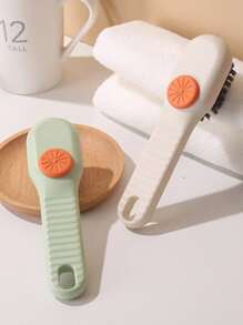 1 件白色和绿色液体刷，绿色透明盖多功能液体分配器刷，鞋刷，布刷，家用软毛鞋刷，刷子样式随机 - 白色 - 查看 3