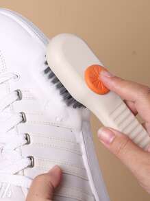 1 件白色和绿色液体刷，绿色透明盖多功能液体分配器刷，鞋刷，布刷，家用软毛鞋刷，刷子样式随机 - 白色 - 查看 1