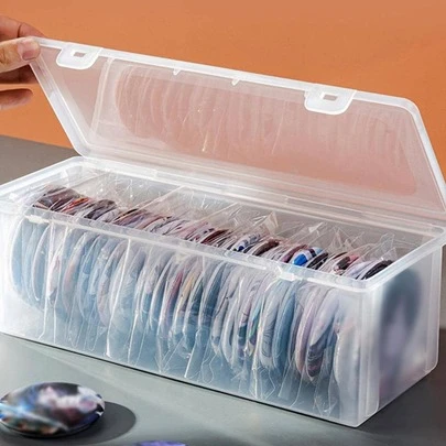 1 hộp lưu trữ đa chức năng huy hiệu acrylic trong suốt