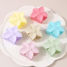 4 Piezas/set Ganchos Para El Cabello En Forma De Flor Con Colores Aleatorios Y Dulces Para Peinados Recogidos - Multicolor - Ver 1