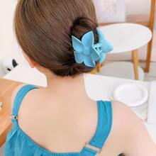 4 Piezas/set Ganchos Para El Cabello En Forma De Flor Con Colores Aleatorios Y Dulces Para Peinados Recogidos - Multicolor - Ver 5