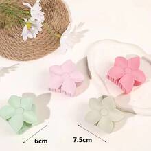 4 Piezas/set Ganchos Para El Cabello En Forma De Flor Con Colores Aleatorios Y Dulces Para Peinados Recogidos - Multicolor - Ver 3