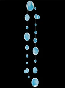 1 个 200 厘米/79 英寸蓝色泡泡花环：非常适合派对装饰和水下泳池派对用品！美人鱼派对装饰、彩虹色泡泡花环、海底派对装饰、彩色 2D 泡泡飘带水母海洋派对礼物、泳池海滩派对装饰用品房间女孩生日婴儿淋浴、美人鱼生日派对用品 - 藍色 - 查看 10