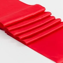 1pc Large Red Solid Color Table Runner For Hotel Wedding & Holiday Celebration, Polyester Satin Fabric Coffee Table Cloth Desk Flag - Bright Red - View 5