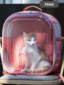 verano estilo gato Mochila , transpirable , portátil , de gran capacidad para gatos a 20Kg , doble hombro Mochila portadora para mascota , adecuado como de mascota de viaje o aerolínea aprobado Portador de mascotas ( tamaño : grande ) - Rojo - Ver 4