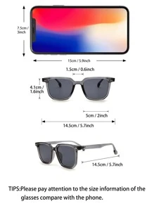 1PC Men Plastic Geometric Classic Fashion Glasses For Outdoor Cycling Camping Fishing Beach Accessories Tops Summer For Summer Beach Vacation,Outdoor,Travel