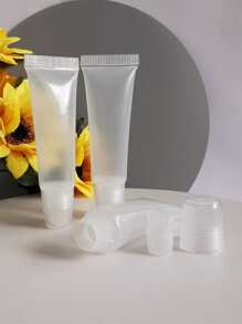 3 peças Tubo de Batom Transparente de Material PE de 10ml com Ponta Inclinada, para Bálsamo Labial, Brilho Labial, Cosméticos em Creme, Portátil para Uso Doméstico ou de Viagem, Decoração de Casa, Sala de Estar, Quarto, Banheiro, Artigos de Viagem, Casamento, Festa, Aniversário, Presentes para Homens, Mães, Pais, Amigos, Ano Novo, Acessórios, Presente Engraçado