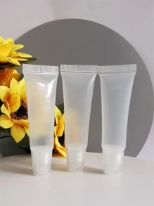 3 peças Tubo de Batom Transparente de Material PE de 10ml com Ponta Inclinada, para Bálsamo Labial, Brilho Labial, Cosméticos em Creme, Portátil para Uso Doméstico ou de Viagem, Decoração de Casa, Sala de Estar, Quarto, Banheiro, Artigos de Viagem, Casamento, Festa, Aniversário, Presentes para Homens, Mães, Pais, Amigos, Ano Novo, Acessórios, Presente Engraçado