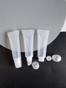 3 peças Tubo de Batom Transparente de Material PE de 10ml com Ponta Inclinada, para Bálsamo Labial, Brilho Labial, Cosméticos em Creme, Portátil para Uso Doméstico ou de Viagem, Decoração de Casa, Sala de Estar, Quarto, Banheiro, Artigos de Viagem, Casamento, Festa, Aniversário, Presentes para Homens, Mães, Pais, Amigos, Ano Novo, Acessórios, Presente Engraçado