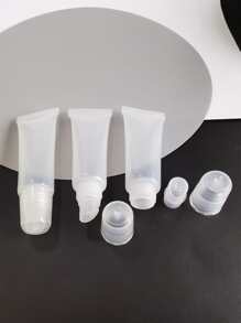 3 peças Tubo de Batom Transparente de Material PE de 10ml com Ponta Inclinada, para Bálsamo Labial, Brilho Labial, Cosméticos em Creme, Portátil para Uso Doméstico ou de Viagem, Decoração de Casa, Sala de Estar, Quarto, Banheiro, Artigos de Viagem, Casamento, Festa, Aniversário, Presentes para Homens, Mães, Pais, Amigos, Ano Novo, Acessórios, Presente Engraçado