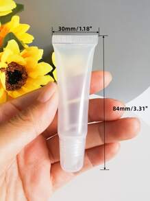 3 peças Tubo de Batom Transparente de Material PE de 10ml com Ponta Inclinada, para Bálsamo Labial, Brilho Labial, Cosméticos em Creme, Portátil para Uso Doméstico ou de Viagem, Decoração de Casa, Sala de Estar, Quarto, Banheiro, Artigos de Viagem, Casamento, Festa, Aniversário, Presentes para Homens, Mães, Pais, Amigos, Ano Novo, Acessórios, Presente Engraçado