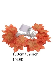 1入組楓葉造型LED仙女,適用於感恩節,萬聖節,柵欄,派對,樓梯裝飾用品,禮物適用於媽媽,母親節,女性