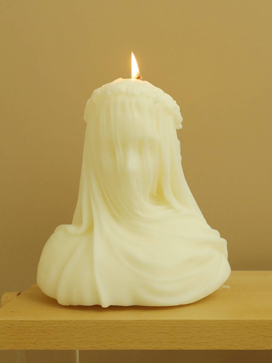 1pc Veiled Girl Aromatherapy Candle Decoration - Multicolor - View 1