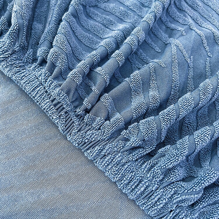 1 Vỏ bọc ghế sofa họa tiết lá chống thấm nước bằng vải Jacquard, Vỏ bọc ghế sofa bằng sợi Polyester có độ đàn hồi cao cho ghế sofa 1/2/3/4 chỗ ngồi, Chân váy sofa chống bẩn, chống trầy xước có họa tiết lá - Màu xanh lam - Xem 10