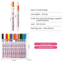 美甲塗鴉筆套裝，12 件裝指甲彩繪記號筆霓虹燈快乾美甲繪畫筆 DIY 抽象線條筆美甲美甲沙龍用品 - 彩色 - 查看 9
