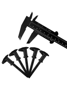 Vernier Caliper For Eyebrows - Perfect Eyebrows Makeup Kit With Eyelashes And Eyelash Extensions, Professional Caliper For Measurement - Tool For Lashes And Eyelashes Design, Accurate And Durable - 黑色 - 查看 3