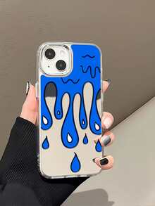 Carcasa De Teléfono Con Espejo Y Patrón De Gotas De Agua Derretidas - Multicolor - Ver 2