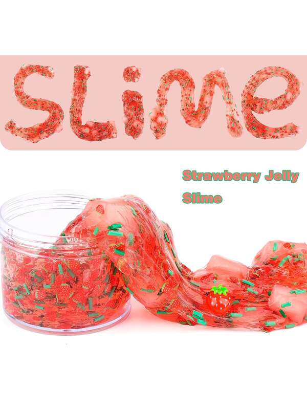 Super Mini Slime Kit2 Packs Jelly Cube Crunchy Slime, Non Sticky