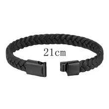 1 Pieza Joyería De Pulsera Trenzada Hecha A Mano De Acero Inoxidable Para Hombres De Moda