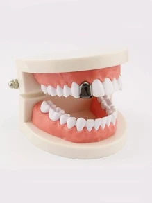 1 Pieza De Brackets Dentales Con Dientes Puntiagudos En Negro - Negro - Ver 4