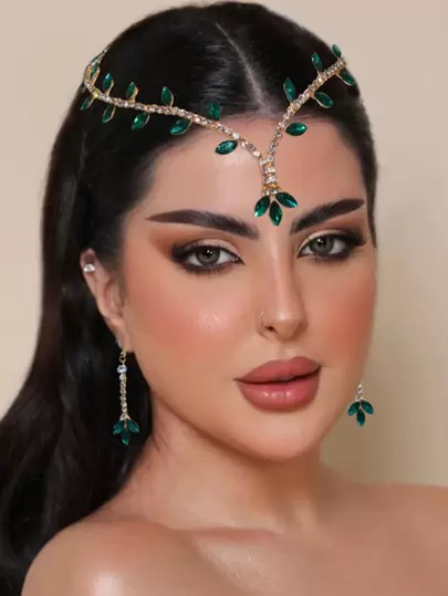 Colorful Rhinestone Bridal Head Chain Headband, For Wedding Party Birthday Party Christmas Dressing Up Royal Tiaras Valentine's Day Accessories