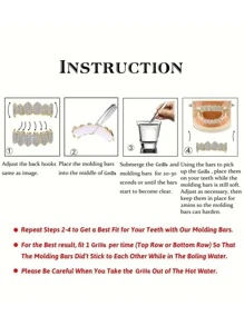 1 Pieza De Brackets Dentales Con Dientes Puntiagudos En Negro - Negro - Ver 5