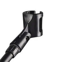 AW Microphone Boom Arm Stand W/ Dual Mic Clips Adjustable Tripod Phone Mount Holder - 黑色 - 查看 5