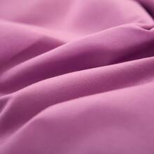 1個親膚純色刷毛床裙,優雅的紫色 - 紫丁香色 - 查看 3