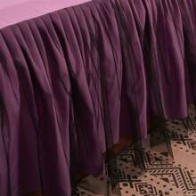 1個親膚純色刷毛床裙,優雅的紫色 - 紫丁香色 - 查看 2