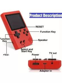 2.4 Inch Lcd Screen Retro Video Games Console Built-In 400 IN 1 Handheld Portable Pocket Mini Game Player For Christmas Gift - Blue - View 8