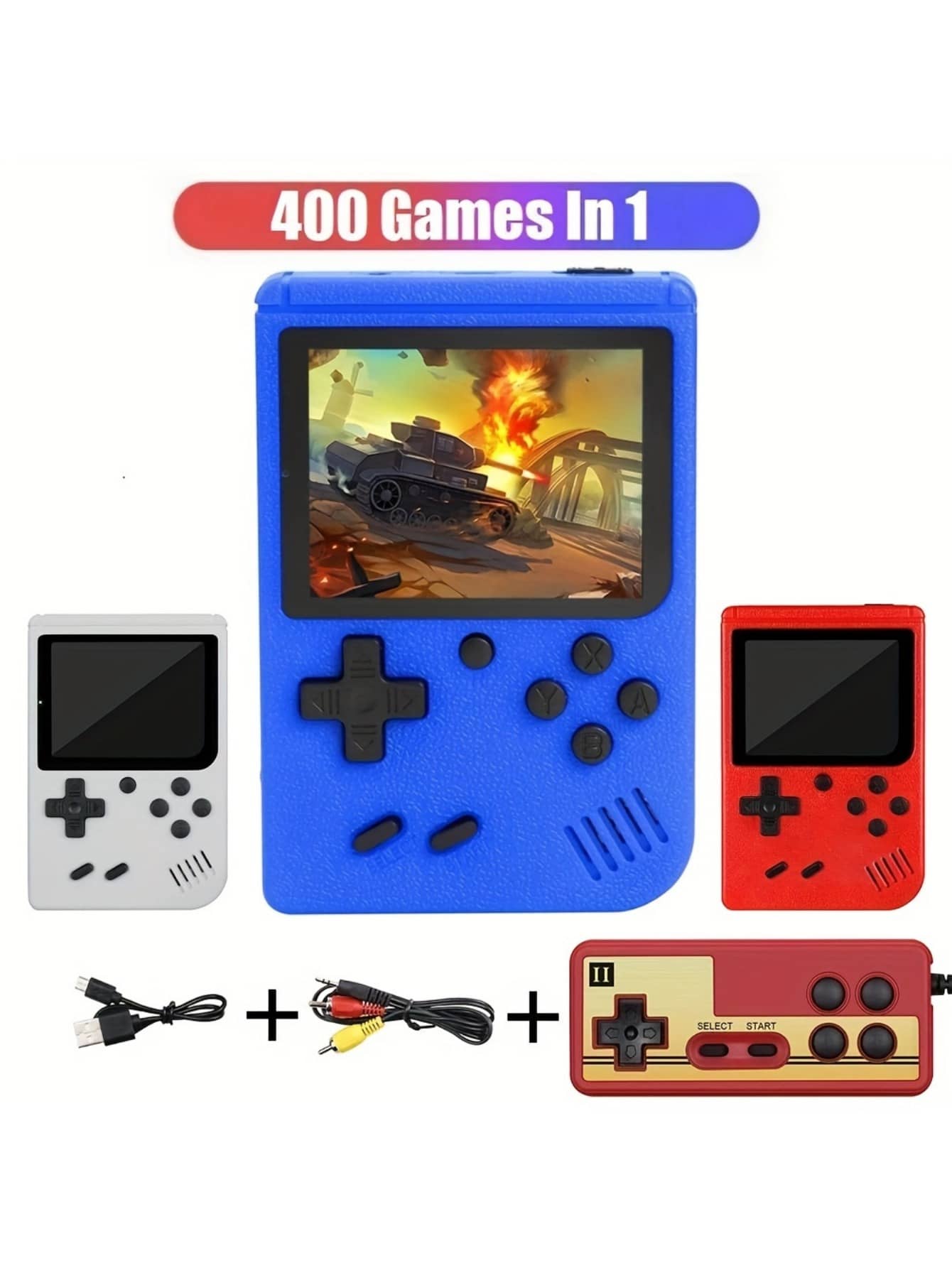 400種類のレトロゲームが内蔵された2.4インチ液晶ポータブル
