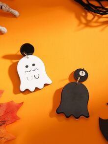 1對萬聖節主題人造樹脂女性趣味耳環