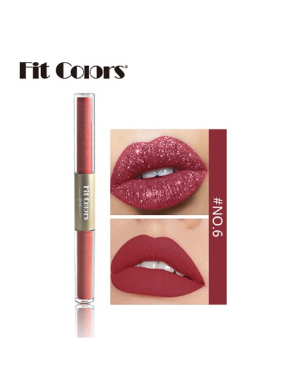 Fit Colors Lápiz Labial Líquido Con Doble Extremo Creativo - Acabado Mate Y Brillante, Resistente Al Desvanecimiento Y No Pegajoso