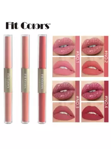 Fit Colors 創意雙頭不沾杯霧面和閃耀唇彩唇蜜液體口紅 - 06 Heartthrob - 查看 4