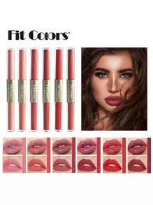 Fit Colors 創意雙頭不沾杯霧面和閃耀唇彩唇蜜液體口紅 - 06 Heartthrob - 查看 2