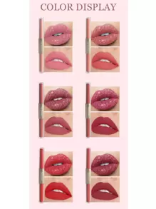 Fit Colors 創意雙頭不沾杯霧面和閃耀唇彩唇蜜液體口紅 - 06 Heartthrob - 查看 8